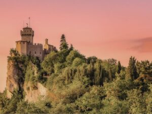 San Marino monte titano tramonto